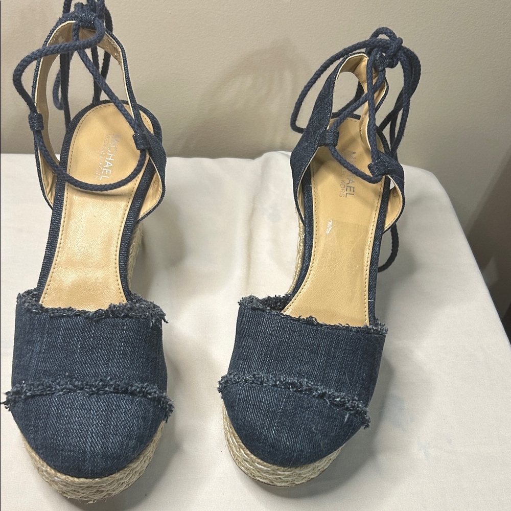 Michael Kors Denim Espadrille Wedges